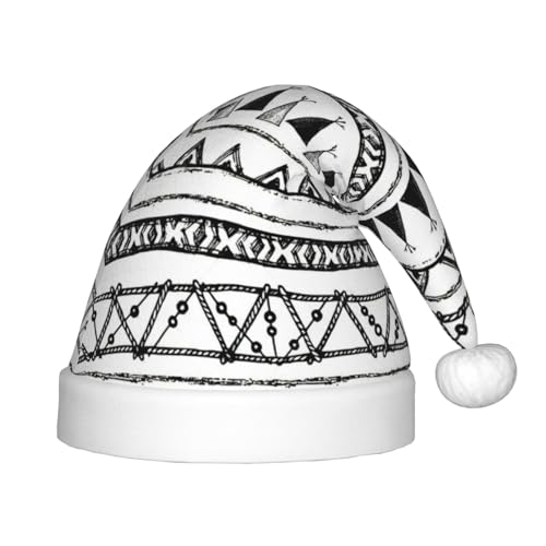 TyEdee Weihnachtsmützen mit Indianer-Muster für Kinder, Plüsch-Weihnachtsmütze, Weihnachtsmütze, niedliche Weihnachtsmütze, für Jungen und Mädchen von TyEdee