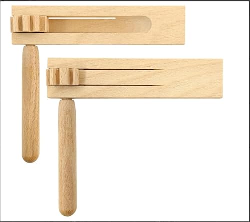 Tyafzzn 2 Stück Holzratsche Geräusche Maker, Spinning Doppel Ratsche Holz, Krachmacher zum Anfeuern, Holzrassel Ratsche aus Holz für Spiele Parteien Veranstaltungen, Sportveranstaltungen von Tyafzzn