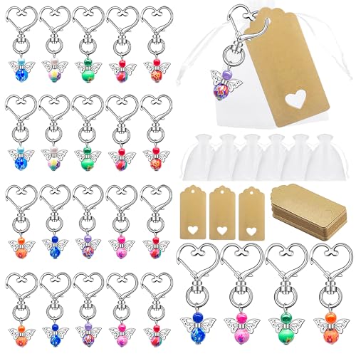 25 PCS Schutzengel Schlüsselanhänger mit Blanko Kraftpapier Anhänger und Organza Beutel, Schutzengel Anhänger Taufe, Schutzengel Anhänger Set für Taufe, Kommunion, Geburtstag, Weihnachten, Hochzeit 25 PCS Schutzengel Schlüsselanhänger mit Blanko Kraftpapier Anhänger und Organza Beutel, Schutzengel Anhänger Taufe, Schutzengel Anhänger Set für Taufe, Kommunion, Geburtstag, Weihnachten, Hochzeit von Tyanlenr