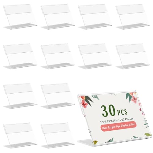 30 PCS Transparenter Vertical Acryl Etikettenhalter, Preisschilder Aufsteller Mini, Preisschilder Aufsteller Acryl Klein, Klarer Acryl Aufsteller Etikettenhalter für Geschäfte Supermärkte Büros 30 PCS Transparenter Vertical Acryl Etikettenhalter, Preisschilder Aufsteller Mini, Preisschilder Aufsteller Acryl Klein, Klarer Acryl Aufsteller Etikettenhalter für Geschäfte Supermärkte Büros von Tyanlenr