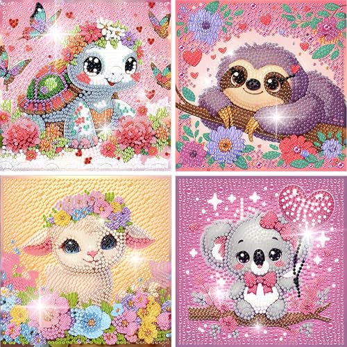 Tyanlenr 4 Stück Tiere Diamond Painting 15x15 CM, 5D Diamant Painting Bilder Tiere, Diamond Painting Kinder, DIY Vollbohrer Diamant Malerei Set, Tiere Diamant Malerei für Jungen Mädchen Tyanlenr 4 Stück Tiere Diamond Painting 15x15 CM, 5D Diamant Painting Bilder Tiere, Diamond Painting Kinder, DIY Vollbohrer Diamant Malerei Set, Tiere Diamant Malerei für Jungen Mädchen von Tyanlenr