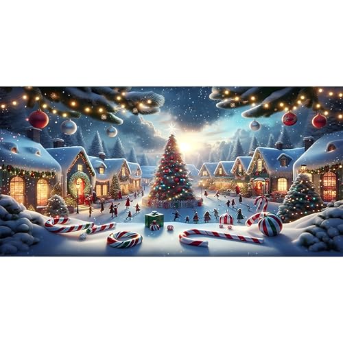 Tyanlenr 5D Weihnachten Diamond Painting Groß 70x40 CM, DIY Vollbohrer Diamant Painting Bilder Weihnachten Winter Set für Erwachsene Kinder, Xmas Landschaften Diamant Malerei für Home Wand Décor Tyanlenr 5D Weihnachten Diamond Painting Groß 70x40 CM, DIY Vollbohrer Diamant Painting Bilder Weihnachten Winter Set für Erwachsene Kinder, Xmas Landschaften Diamant Malerei für Home Wand Décor von Tyanlenr