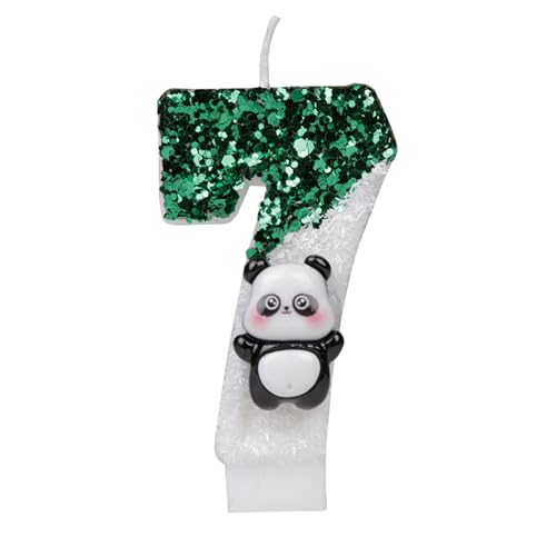 Kreative Geburtstag Zahl Kerzen, Geburtstag Kuchen Kerzen, Geburtstagsfeier Hochzeitstag Deko, Tortendeko (Panda, 7) von Tyasoleil