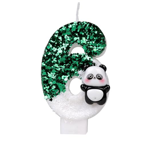 Kreative Geburtstag Zahl Kerzen, Geburtstag Kuchen Kerzen Geburtstag Party Hochzeitstag Deko Tortendeko (Panda, 6) von Tyasoleil