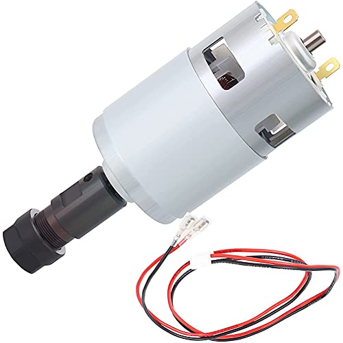 Tyatocepy 775 Spindelmotor mit ER11 Klemme und Verbindungsleitung, 24 V 20000 U/min, passend für CNC Series 3018 Schneidemaschine Tyatocepy 775 Spindelmotor mit ER11 Klemme und Verbindungsleitung, 24 V 20000 U/min, passend für CNC Series 3018 Schneidemaschine von Tyatocepy