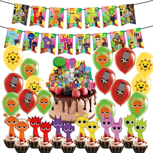 Bunt 44pcs Luftballons Geburtstag Deko für Kinder,Geburtstag Luftballons,Party Dekoration mit Banner,Luftballons,Cake Topper,für Kinder Geburtstagsfeier Bunt 44pcs Luftballons Geburtstag Deko für Kinder,Geburtstag Luftballons,Party Dekoration mit Banner,Luftballons,Cake Topper,für Kinder Geburtstagsfeier von Tydeus