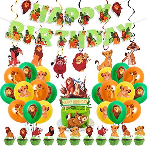 Geburtstag Luftballons Junge, 51 Stück Luftballons Geburtstagsdeko Dschungel, Happy Birthday Banner, 18 Latex Luftballons Junge Geburtstag Kit für Kindergeburtstag Decorations von Tydeus