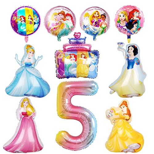 Geburtstag Luftballons Mädchen, 12 Stück Luftballon Rosa Geburtstag Kit, Folienballon 5 Jahre Mädchen, Große Größe Folienballons, Geburtstagsdeko für Partei Hintergrunden von Tydeus