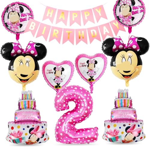 Geburtstag Dekoration Mädchen, Luftballons Geburtstag Mädchen 2 jahre, Ballon Mädchen Geburtstag,Geburtstagsdeko 2 Jahr Mädchen von Tydeus