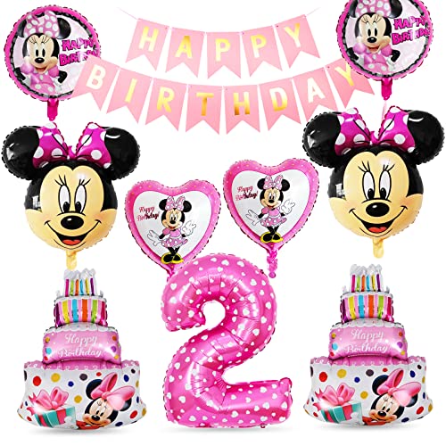 Geburtstag Dekoration Mädchen, Luftballons Geburtstag Mädchen 2 jahre, Ballon Mädchen Geburtstag,Geburtstagsdeko 2 Jahr Mädchen von Tydeus