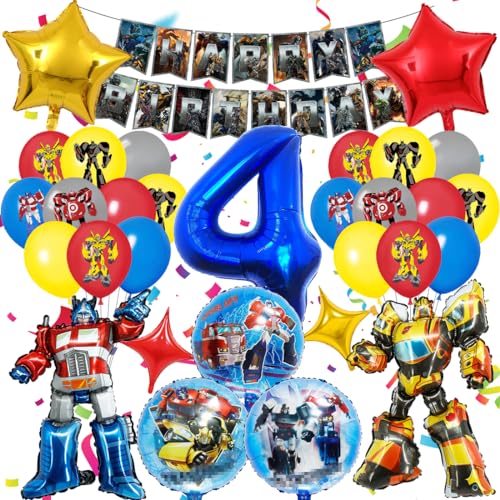 Luftballon 4. Geburtstag Junge, Geburtstagsdeko 4 Jahre Party Supplies Ballons, 3D Folienballon Kindergeburtstag Deko, Luftballons Girlanden Banner Set für Kinder Geburtstag Party Dekoration Luftballon 4. Geburtstag Junge, Geburtstagsdeko 4 Jahre Party Supplies Ballons, 3D Folienballon Kindergeburtstag Deko, Luftballons Girlanden Banner Set für Kinder Geburtstag Party Dekoration von Tydeus
