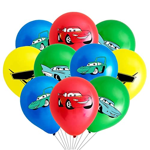 Luftballons Geburtstag Set, 36Pcs Latexballon Bedruckte, Geburtstagsdeko Autos Themed Party, Ballons Geburtstag DekorationJungen Mädchen von Tydeus
