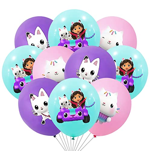 Luftballons Geburtstag Set, 36Pcs Latexballon Bedruckte Katze, Party Themed Dekoration Ballons, Party Supplies für Jungen Mädchen von Tydeus