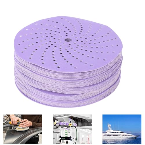 100 Stück Keramikschleifscheiben mehrere Löcher zurück -Sandpapier für zufällige Orbitalschleifer 6 Zoll 600 Grit 100 Stück Keramikschleifscheiben mehrere Löcher zurück -Sandpapier für zufällige Orbitalschleifer 6 Zoll 600 Grit von Tyenaza