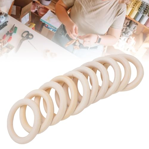 10Pcs Wood Rings for Crafts, Wooden Rings Without Paint, Pendant Connectors for DIY Craft, Ring Pendant and Connectors Jewelry Making, 7cm 10Pcs Wood Rings for Crafts, Wooden Rings Without Paint, Pendant Connectors for DIY Craft, Ring Pendant and Connectors Jewelry Making, 7cm von Tyenaza