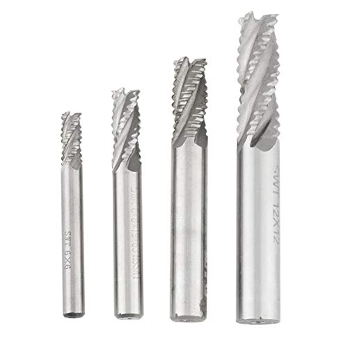 4pcs Schaftfräser für Aluminium 4 Flöten CNC-Spiralfräser für Aluminium geschnittenes Metall M6/M8/M10/M12 von Tyenaza