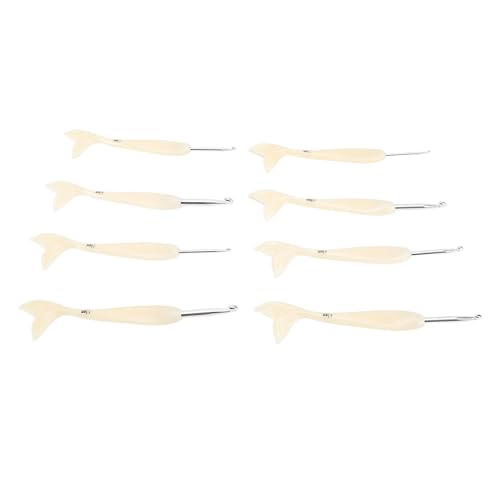 8pcs Häkelhaken, ABS -Fischschwanzgriff Aluminiumhaken 2,5 mm bis 6,0 mm ergonomischer Griff Häkelhaken -Set 8pcs Häkelhaken, ABS -Fischschwanzgriff Aluminiumhaken 2,5 mm bis 6,0 mm ergonomischer Griff Häkelhaken -Set von Tyenaza