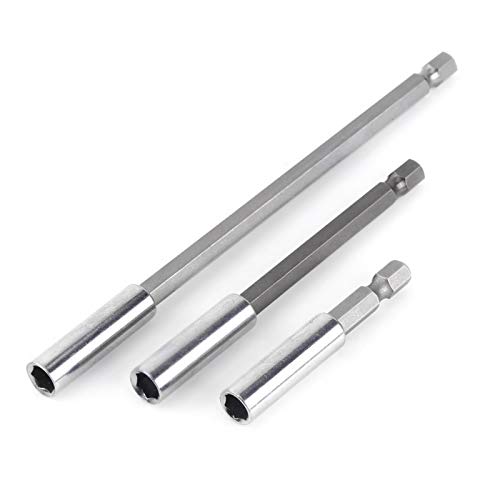 Bithalter Set, 3 Stück 1/4 Zoll Bithalter Bohrerhalter Magnetbohrer Schraubendreher Bit Magnetische Bohrer Verlängerung Halter für die meisten Elektroschrauber, Bohrer und Bits von Tyenaza