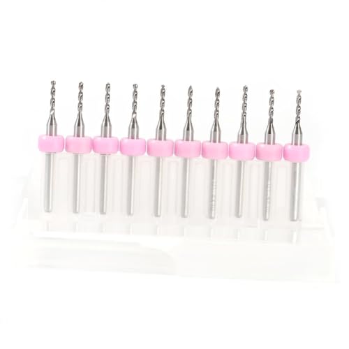10 Stück PCB Bohrer Bit Set, Spiralbohrer Metallbohrer Satz 1,4 mm Wolframstahl Micro Spiralbohrer für Leiterplatte 3D Drucker Präzisionsbohrer Jewelry Bohrwerkzeuge von Tyenaza