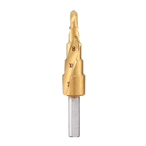 HSS Stufenbohrer, Konischer Bohrer Schälbohrer 4mm - 12mm Nutenschaft-Bohrwerkzeug für Metall, Holz, Kunststoffe HSS Stufenbohrer, Konischer Bohrer Schälbohrer 4mm - 12mm Nutenschaft-Bohrwerkzeug für Metall, Holz, Kunststoffe von Tyenaza