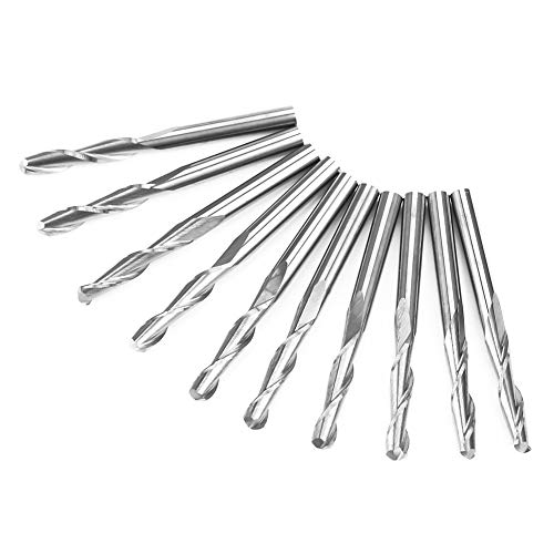 Kugelnasen-Schaftfräser, Kugelnasen-Bits, 3,2 mm Schneiddurchmesser, Doppelrillen, Hartmetall, Kugelnasen-Endfräser, CNC-Bohrer, Schaft für Holzschnitzerei, 3D-Gravur mit TiAlN-beschichtet Kugelnasen-Schaftfräser, Kugelnasen-Bits, 3,2 mm Schneiddurchmesser, Doppelrillen, Hartmetall, Kugelnasen-Endfräser, CNC-Bohrer, Schaft für Holzschnitzerei, 3D-Gravur mit TiAlN-beschichtet von Tyenaza