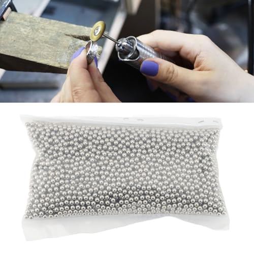 Polierte Perlen aus rostfreiem Stahl 2/3 mm runde Tumbling -Mediennadeln Verbrennung von Medien zum Entfernen, raues Polieren, Präsenspolieren, Schmuckpolieren (3mm / 0.12in Size) von Tyenaza