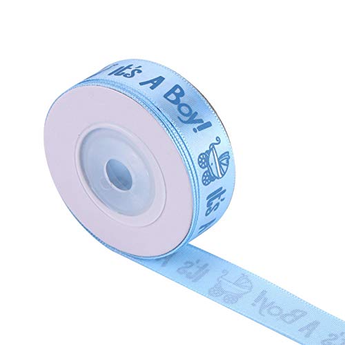 Geschenkband Blau, Satinband Mit Aufschrift It Is a Boy/Girl, 9 m/Rolle, Rosa, Babyparty Taufe Party Favor Geschenk Fleckband 10 Yards/Rolle von Tyenaza