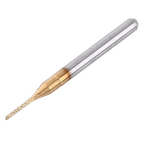 Schaftfräser, Fräser, Schaftfräser, Hartmetall-Gravierbohrer Schaftfräser für PCB CNC-Fräser 1,0 mm-3,175 mm (1,0 mm) von Tyenaza