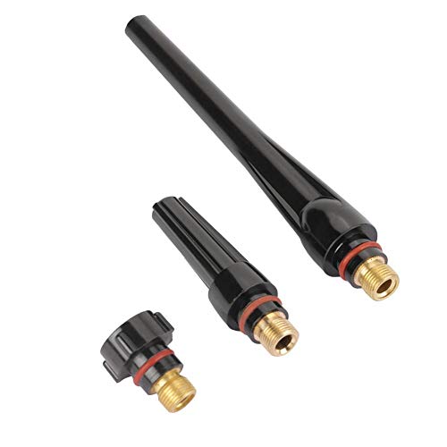 TIG Back Cap Kit, 57 Y02 57 Y03 57 Y04 Lang Mittelkurzschluss für TIG Schweiß Brenner WP-17/18/26(3pcs-Long+Medium+Short) von Tyenaza