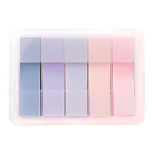 Tyenaza 100 Sheets Page Makers, 5 Colors Quick Labeling Firm Adhesion Pull Out Index Sticky Notes for Office and School Use (Cool Color) von Tyenaza
