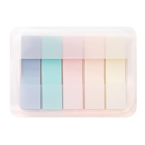 Tyenaza 100 Sheets Page Makers, 5 Colors Quick Labeling Firm Adhesion Pull Out Index Sticky Notes for Office and School Use (Warm Color) von Tyenaza