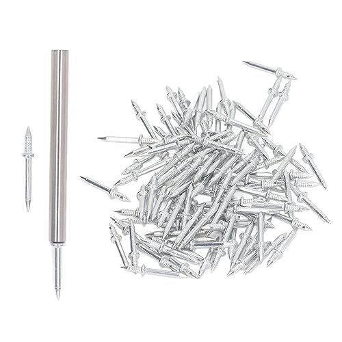 Tyenaza 101 PCs Set strocken Nagel Kohlenstoffstahl verzinkt nicht markieren doppelköpfige nahtlose Nägel von Tyenaza