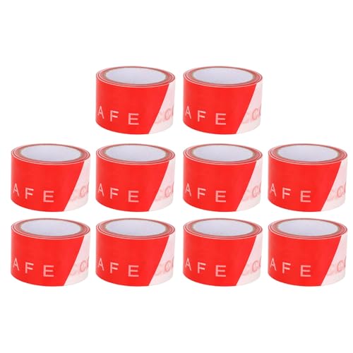 Tyenaza 10Pcs Hazard Warning Safety Stripe, Red White PE Caution Tape Retractable Isolation Construction Site Guard Fence Tyenaza 10Pcs Hazard Warning Safety Stripe, Red White PE Caution Tape Retractable Isolation Construction Site Guard Fence von Tyenaza
