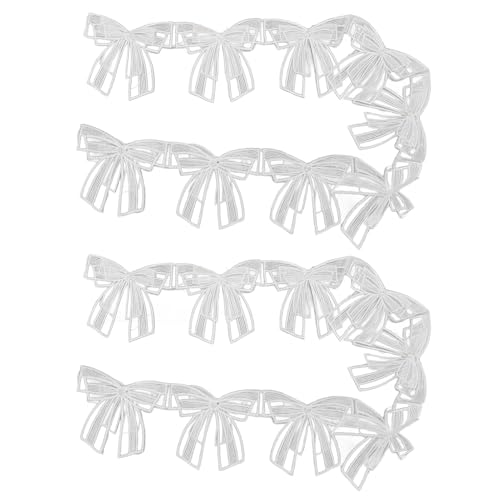 Tyenaza 2 Rolls Doppelschicht Bug, bestickte Spitzenverkleidung weiche bequeme doppelt schichtgitter Perlen Bugspitze von Tyenaza