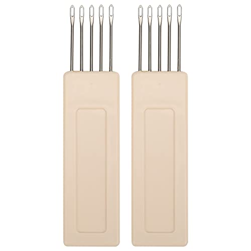 Tyenaza 2 Stück Strickklaue Gewicht, 5 Nadeln Transfernadelwerkzeug Keine Kratzer Universal Strickmaschinenzubehör Strickmaschinen Transferkamm für KH821 KH831 KH851 KH871 von Tyenaza