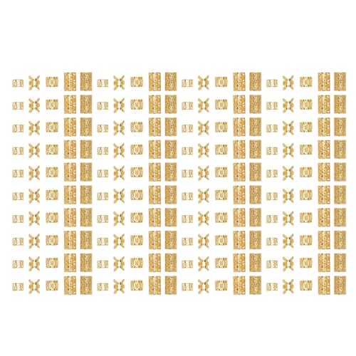 Tyenaza 200pcs Vikings Haarschmuck, Norse Runes Braids Tube Perlen Dreadlocks Dekoration Accessoires (Gold) von Tyenaza