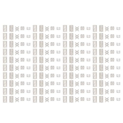 Tyenaza 200pcs Vikings Haarschmuck, Norse Runes Braids Tube Perlen Dreadlocks Dekoration Accessoires (Silver) von Tyenaza