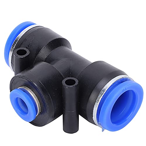 Tyenaza 25 Stück pneumatischer T-förmiger 3-Wege-Rohr-Reduzierverbinder, 16 x 8 x 16 mm, schnell drücken, zum Verbinden von T-Armaturen, Luftschlauchanschluss von Tyenaza