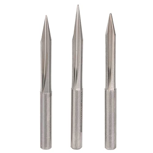 Tyenaza 3 Stück Gravur Bits, V-Form Spitze Schnitzens ch neider Fräser Wolfram Stahl Doppel klinge gerade Flöte Gravur Bit für Stahl Messing Holz Tyenaza 3 Stück Gravur Bits, V-Form Spitze Schnitzens ch neider Fräser Wolfram Stahl Doppel klinge gerade Flöte Gravur Bit für Stahl Messing Holz von Tyenaza