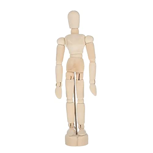 Gliederpuppe aus Holz, 5,5-Zoll Mannequin, Zeichenpuppe Flexibles Mini-Skizzenzeichnen, Bewegliche Modelle, Holzfiguren Bewegliche Modelle Für Heimschreibtische, Bücherregale, Dekorationen von Tyenaza