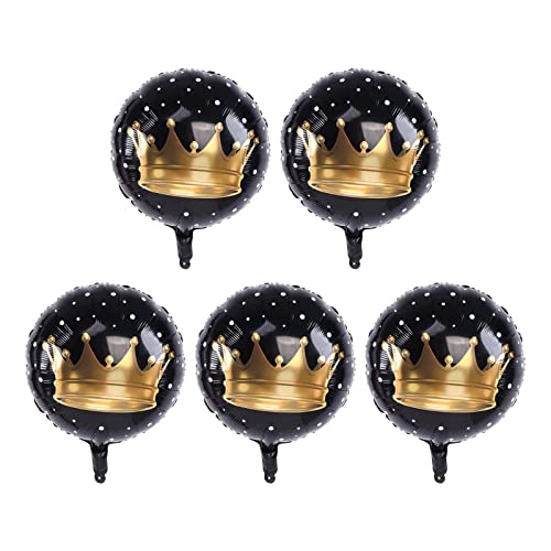 Tyenaza 5pcs schwarze Goldballons, süße Aluminiumfolie -Party -Luftballons zum Geburtstag, Hochzeit, Abschluss, Neujahrsdekoration Tyenaza 5pcs schwarze Goldballons, süße Aluminiumfolie -Party -Luftballons zum Geburtstag, Hochzeit, Abschluss, Neujahrsdekoration von Tyenaza