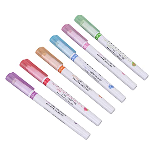 Tyenaza 6-teiliges Farbiges Kurvenstift-Set, Kurven-Textmarker-Stift-Set, Ergonomische, Bunte Kurvenstifte, Textmarker, Marker Für Kunst, Büro, Schulbedarf Tyenaza 6-teiliges Farbiges Kurvenstift-Set, Kurven-Textmarker-Stift-Set, Ergonomische, Bunte Kurvenstifte, Textmarker, Marker Für Kunst, Büro, Schulbedarf von Tyenaza