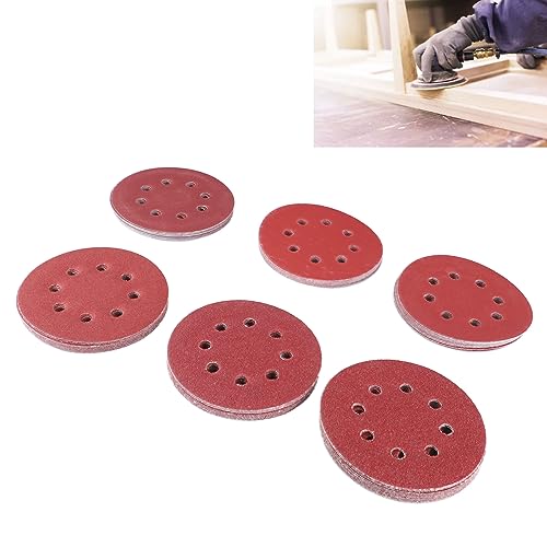 Tyenaza 60pcs 5in 8 Loch Schleifscheiben, 6 Typen Schleifpapierverschluss rund Sandpapier für Holz, Metall, Steinpolieren Tyenaza 60pcs 5in 8 Loch Schleifscheiben, 6 Typen Schleifpapierverschluss rund Sandpapier für Holz, Metall, Steinpolieren von Tyenaza