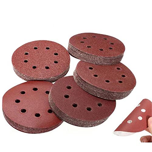 Tyenaza 75 Stück 5 Zoll 8-Loch-Schleifpapier, 1 mm dick, Schleifscheibe mit 120er-, 240er-, 400er-, 800er- und 1000er-Körnung, zum Entfernen von Farbgraten Tyenaza 75 Stück 5 Zoll 8-Loch-Schleifpapier, 1 mm dick, Schleifscheibe mit 120er-, 240er-, 400er-, 800er- und 1000er-Körnung, zum Entfernen von Farbgraten von Tyenaza