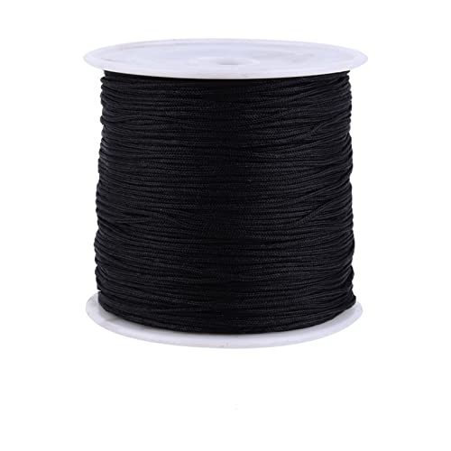 Tyenaza Chinesische Knotenschnur, 100 M x 0,8 mm Chinesische Knotenschnur Nylon Handwerk Nylon Satin Makramee Fadenschnur zum Perlen, Makramee, Schmuckherstellung, Nähen von Tyenaza