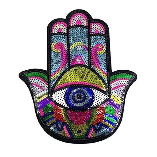 Tyenaza -Handeisen auf Flecken, Paillettennähung bestickter Flecken für Kleidungsjacken T -Shirt Hoodies (20 x 24 cm) von Tyenaza