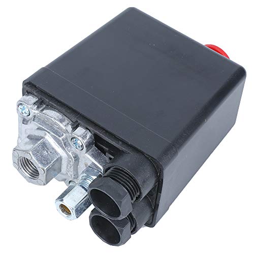 Tyenaza Kompressorschalter, Einloch-Luftkompressor-Druckschalter-Steuerventil für schnelle Druckreduzierung0,5–1,2 MPa (72,5~175 psi) 220 V G1/4 " von Tyenaza