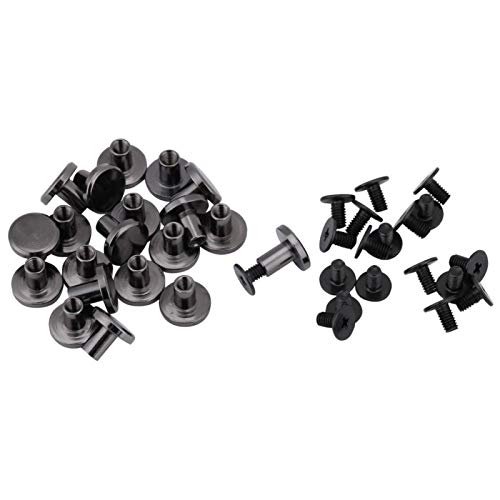 Tyenaza Leder Schraube Niet 20sets DIY Messing Flachkopf Gürtel Nieten Schraube für Gepäck Leder Handwerk 5mm 8mm(8mm) von Tyenaza
