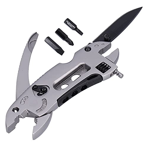Tyenaza Multitool-Schraubenschlüsselzange, tragbares, zusammenklappbares, multifunktionales, verstellbares Mehrzweck-Edelstahlwerkzeug, Zange/Drahtschneider/Flachschraubendreher/Flachschraubendreher Tyenaza Multitool-Schraubenschlüsselzange, tragbares, zusammenklappbares, multifunktionales, verstellbares Mehrzweck-Edelstahlwerkzeug, Zange/Drahtschneider/Flachschraubendreher/Flachschraubendreher von Tyenaza