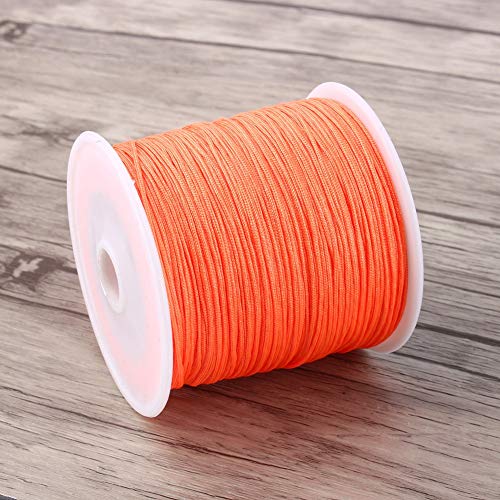 Tyenaza Nylonschnur, 100 m x 0,8 mm, chinesischer Nylonknoten, Rattail, Makramee, Shamballa-Faden, orange, für Perlenstickerei, Makramee, Schmuckherstellung, Nähen Tyenaza Nylonschnur, 100 m x 0,8 mm, chinesischer Nylonknoten, Rattail, Makramee, Shamballa-Faden, orange, für Perlenstickerei, Makramee, Schmuckherstellung, Nähen von Tyenaza